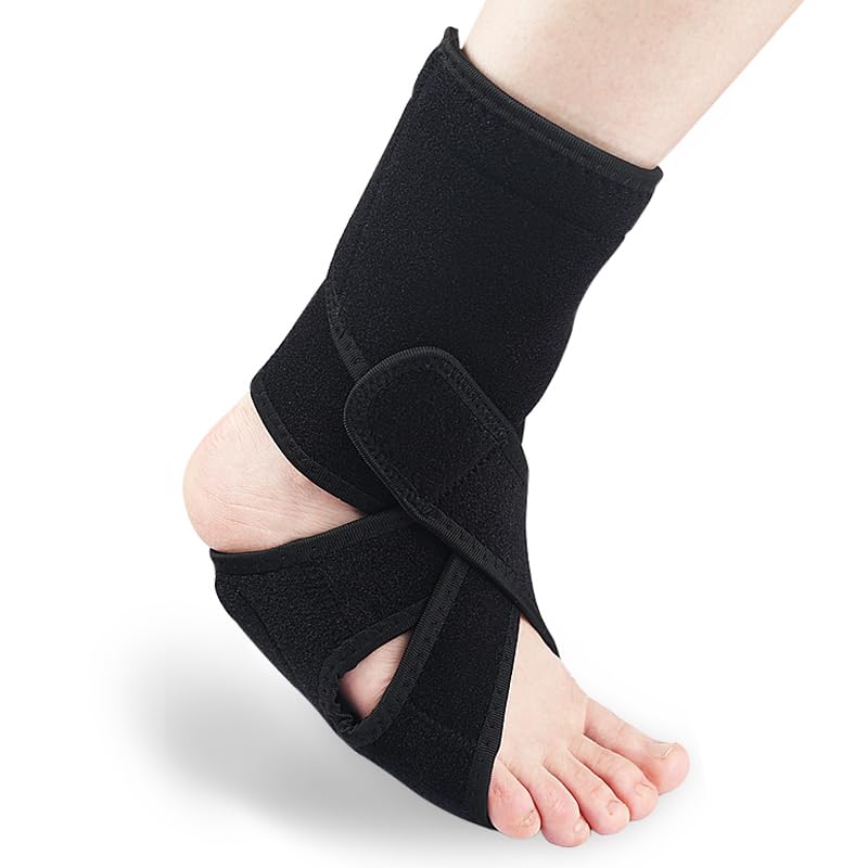 Estinko AFO Foot Drop Brace-Drop Foot Brace Foot Drop Brace for Walking Adjustable Drop Foot Braces TBI ALS MS Stroke Fit Women and Men (Black Left)