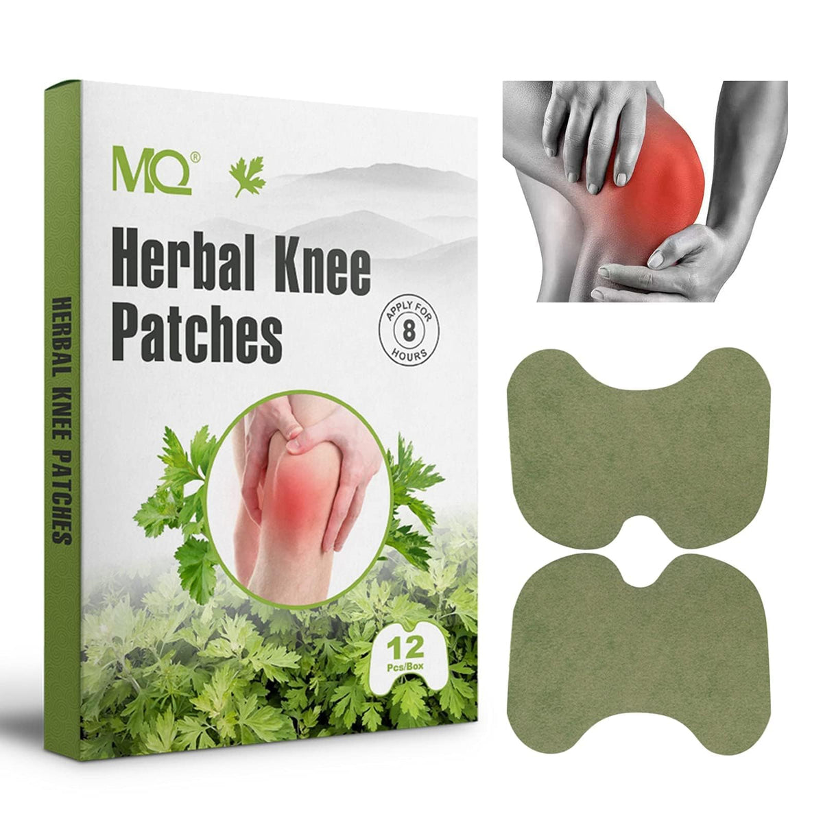 MQ 12 Count Knee Patches Heat Patches for Knee Knee Relief Patches Warming Herbal Patches Long-Lasting Relief for Knee Back Neck Shoulder Waist