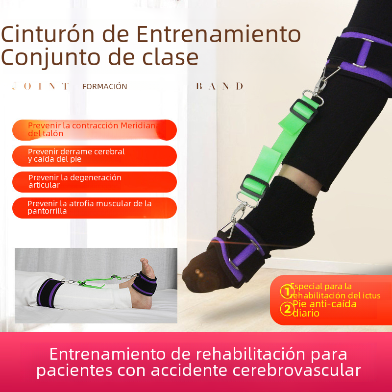 Foot Drop Rehabilitation Elastic Band with Support Brace